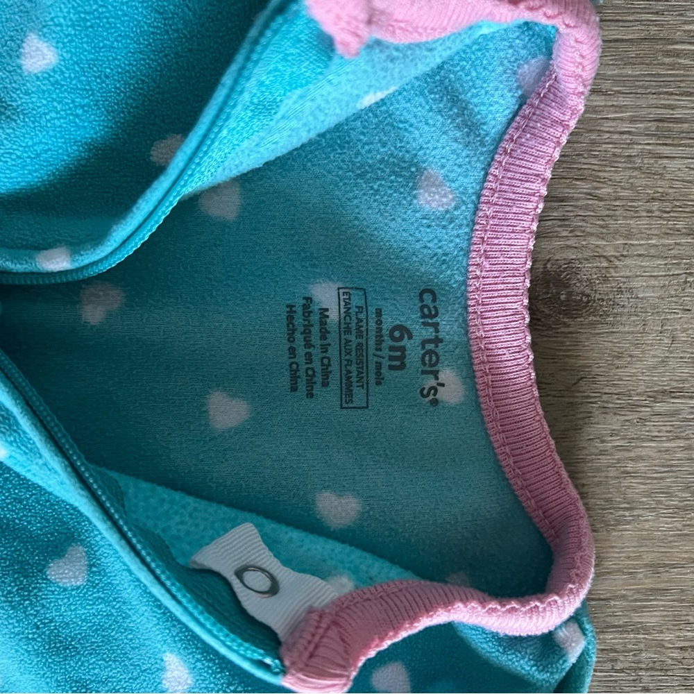 Baby Girl Fleece Footed Sleepers Lot – Size 6M – 3 Pack Elephants Llama Fox - Picture 10 of 10